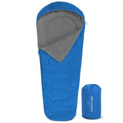 Oventure Mumienschlafsack SleepPlus - blau | Komfort bis 6 °C | Leicht und kompakt | Für Camping und Backpacking