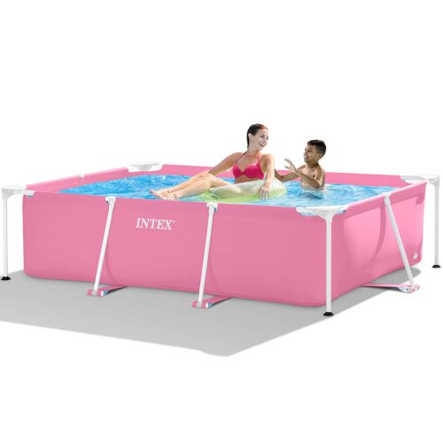 Intex Pool 220 x 150 x 60 - rosa | Rechteckiges Rahmen Schwimmbad