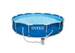 Intex Metal Frame Pool 366 x 76 mit Filterpumpe