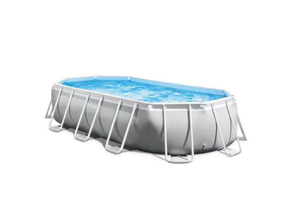 Intex Pool 503 x 274 x 122 | Oval Prism Frame mit Filterpumpe