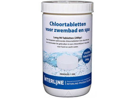 Chlortabletten für Schwimmbad | Long90 200gramm/1kg