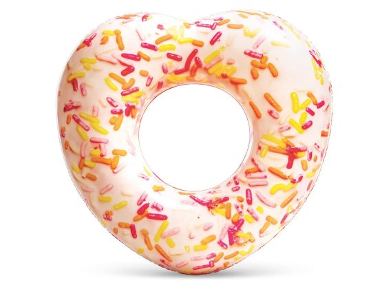 Aufblasbarer Herz-Donut mit Streuseln