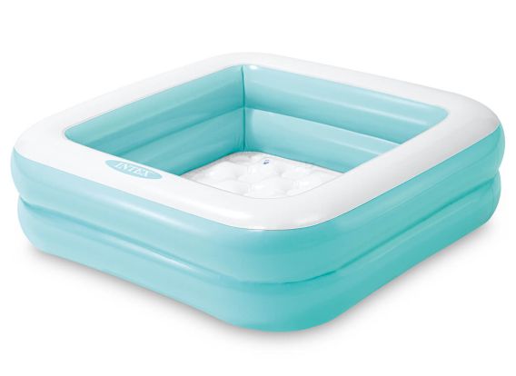 Quadratischer aufblasbarer Baby-Pool blau