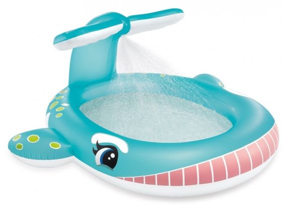 Walfischbecken mit Wassersprühvorrichtung