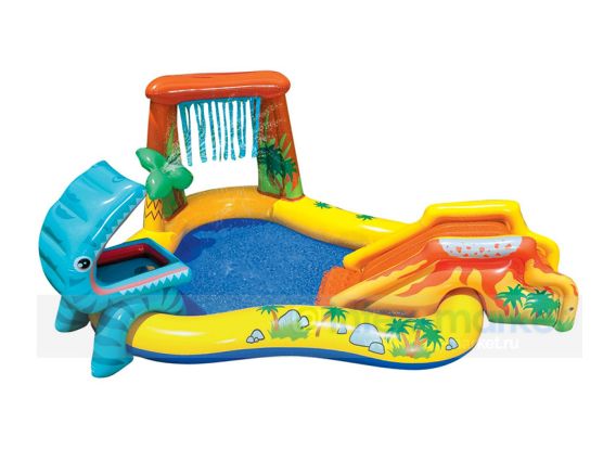 Intex Spielcenter Pool Dinosaurier | Mit aufblasbarer Rutsche