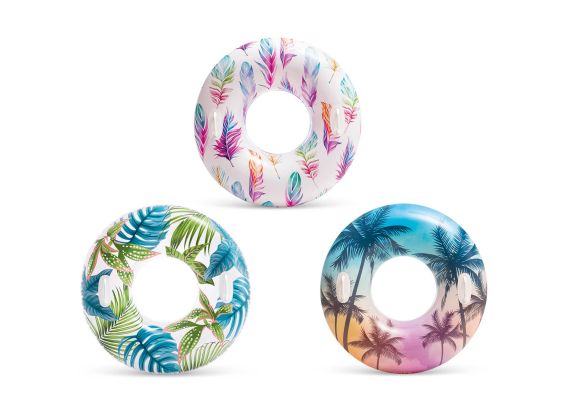 Tropisches transparentes Schwimmband