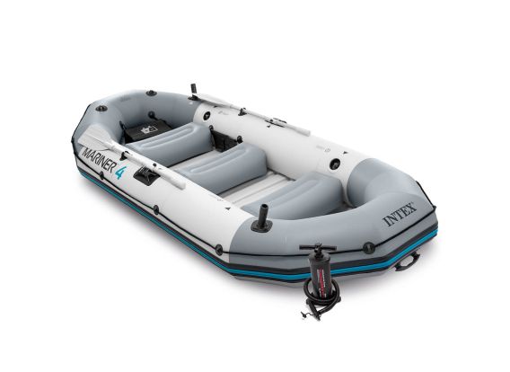Intex Mariner 4 Set | Vier-Personen-Schlauchboot mit hartem Boden