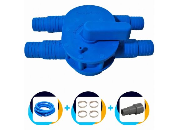 Comfortpool Bypass-Kit für Pool-Wärmepumpe | Komplettset | Einfacher Anschluss und Gebrauch | Inkl. Pool-Schläuche