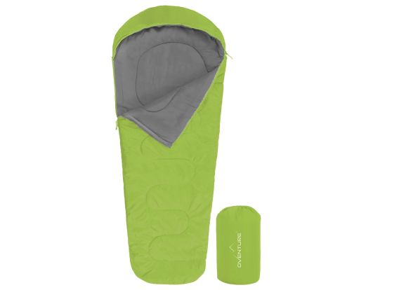 Oventure mummy slaapzak SleepPlus – groen | Comfort tot 6 °C | Lichtgewicht en compact | Voor kamperen en backpacken
