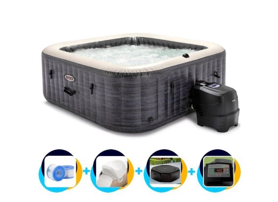Intex aufblasbarer Whirlpool | 4-Personen Greystone Deluxe