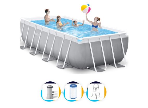 Intex Prism Frame Pool 488 x 244 x 107 | Rechteckiges Aufstellbecken