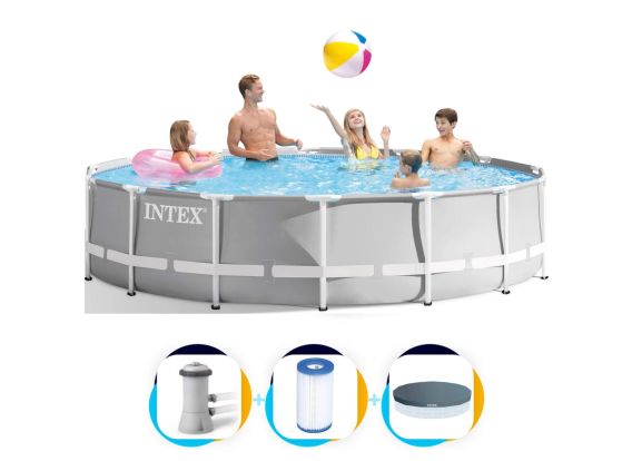 Intex Pool 427 x 107 | Prism Frame mit Filterpumpe
