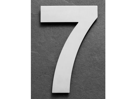 Edelstahl Hausnummer 7
