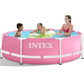 Intex Metallrahmen Pool 244 x 76 cm - rosa