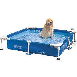 Intex Hundepool 152 x 152 x 30 cm | Frame Pool mit Filterpumpe