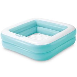 Quadratischer aufblasbarer Baby-Pool blau