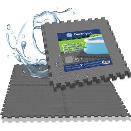 Comfortpool Pool Bodenfliesen Grau - 35 Stück | Isolierung und Schutz | Pool Unterlage | 50 x 50 cm