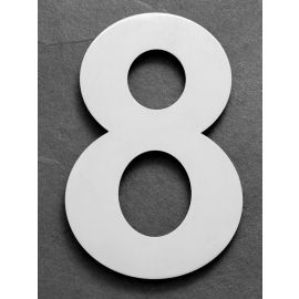 Edelstahl Hausnummer 8