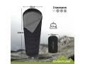 Oventure Mumienschlafsack SleepPlus - schwarz | Komfort bis 6 °C | Leicht und kompakt | Für Camping und Backpacking