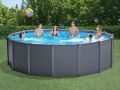 Intex Schwimmbad Graphit Platte 478 x 124 cm | Rund