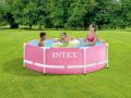 Intex Metallrahmen Pool 244 x 76 cm - rosa