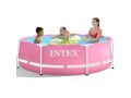 Intex Metallrahmen Pool 244 x 76 cm - rosa