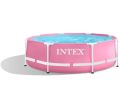Intex Metallrahmen Pool 244 x 76 cm - rosa