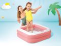 Quadratischer aufblasbarer Baby-Pool rosa