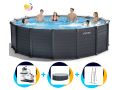 Intex Schwimmbad Graphit Platte 478 x 124 cm | Rund