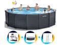 Intex Schwimmbad Graphit Platte 478 x 124 cm | Rund
