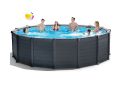 Intex Schwimmbad Graphit Platte 478 x 124 cm | Rund