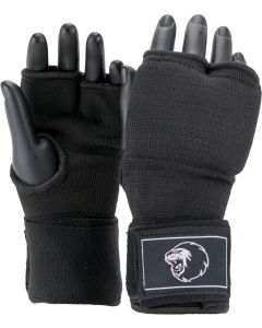 Super Pro Combat Gear Indoor Handschuhe mit Bandage Schwarz/Weiß Large