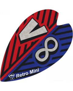 Bull's Flights Mini Retro & Retro 100 Micron Blauw/rood