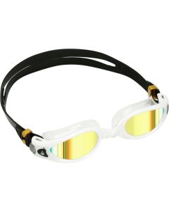 Aqua Sphere Kaiman EXO - Zwembril - Volwassenen - Gold Titanium Mirrored Lens - Wit/Transparent