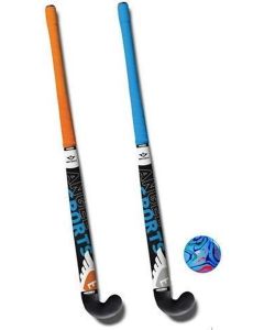 Hockey-Set 3-teilig orange/blau 34-Zoll
