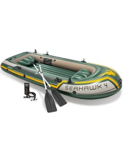 Intex Seahawk 4 Set | Vier-Personen-Schlauchboot mit Paddeln und Pumpe