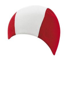 BECO Herren-Schwimmkappe, Polyester, rot/weiß/rot