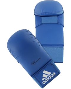 adidas WKF Karate Handschuh ohne Daumen Blau Groß