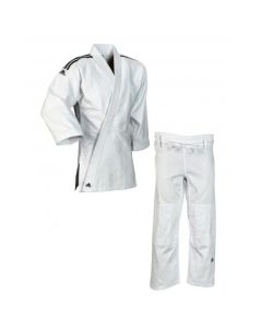 Adidas Judogi "Training" Weiß mit schwarzen Streifen