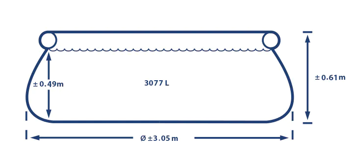 Strichzeichnung Easy Set 305 x 61 Easy Set 305 x 61